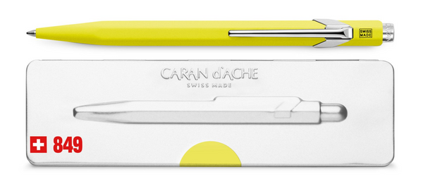 Caran d'Ache Ballpoint Pen 849  Fluo Yellow With Box