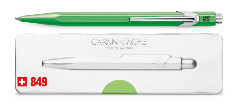 Caran d'Ache Ballpoint Pen 849 Green Fluo With Box