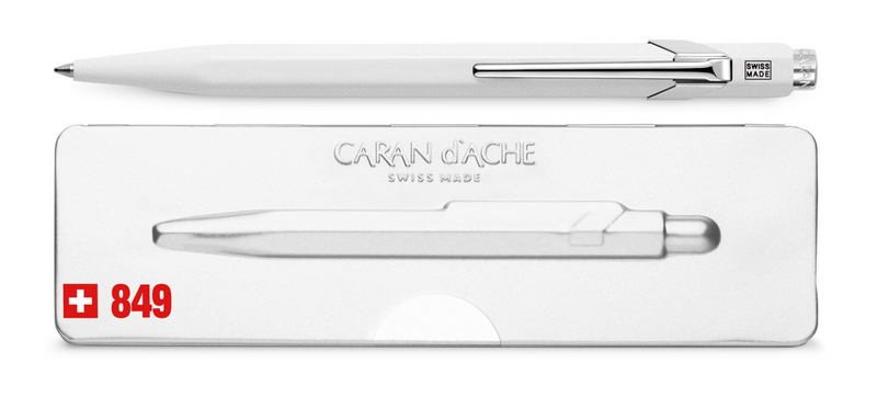 Caran d'Ache Ballpoint Pen 849 Metal White With Box