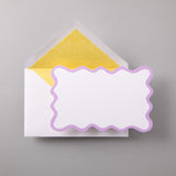 Lilac Scallop Border Notecards