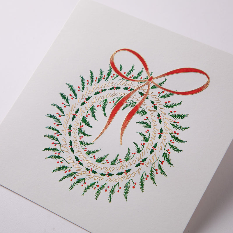 Merriment Wreath Christmas Cards