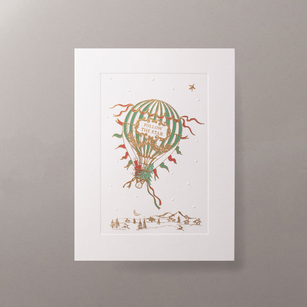 Hot Air Balloon Christmas Cards Personalised