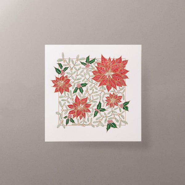 Poinsettia Christmas Cards Personalised