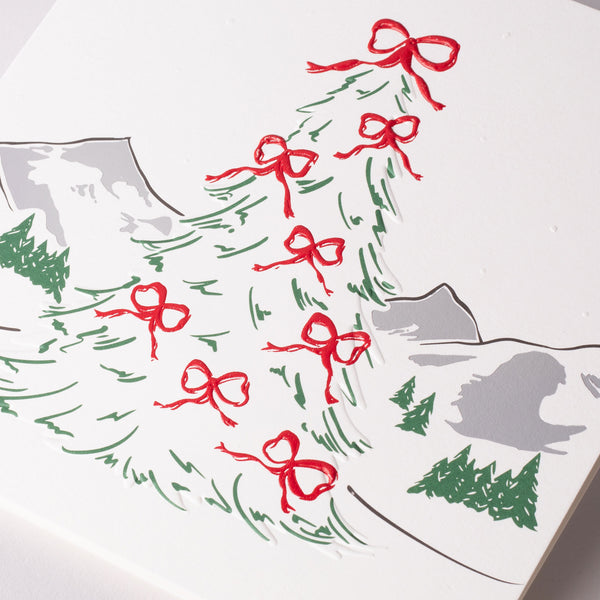 Ribbon Tree Christmas Cards