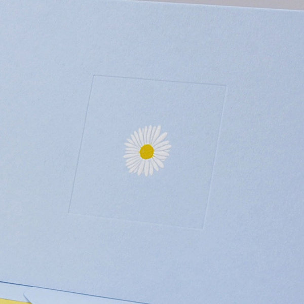 Daisy on Blue Folded Notecards