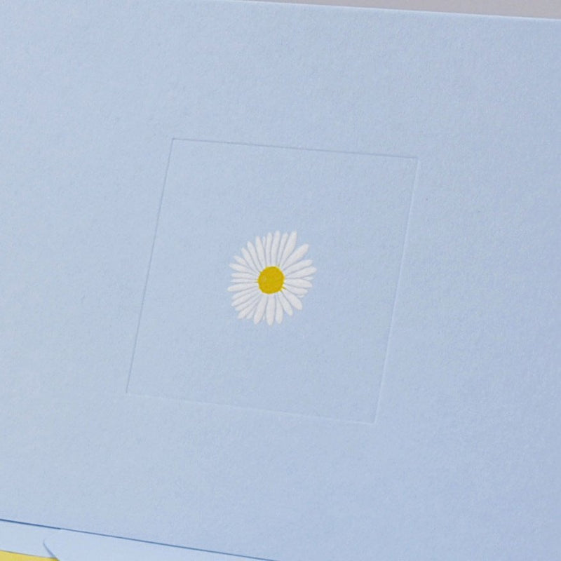 Daisy on Blue Folded Notecards