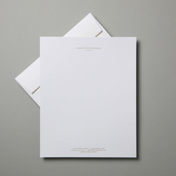 Letterpress Letterhead with Header & Footer