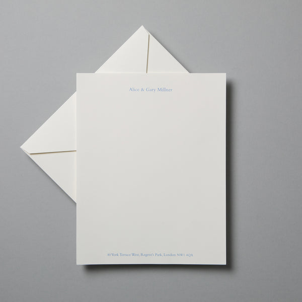 Engraved Writing Paper with Header & Footer