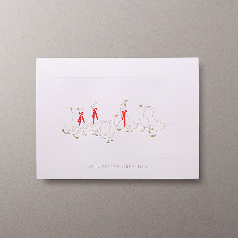 Jolly Festive Geese Christmas Cards