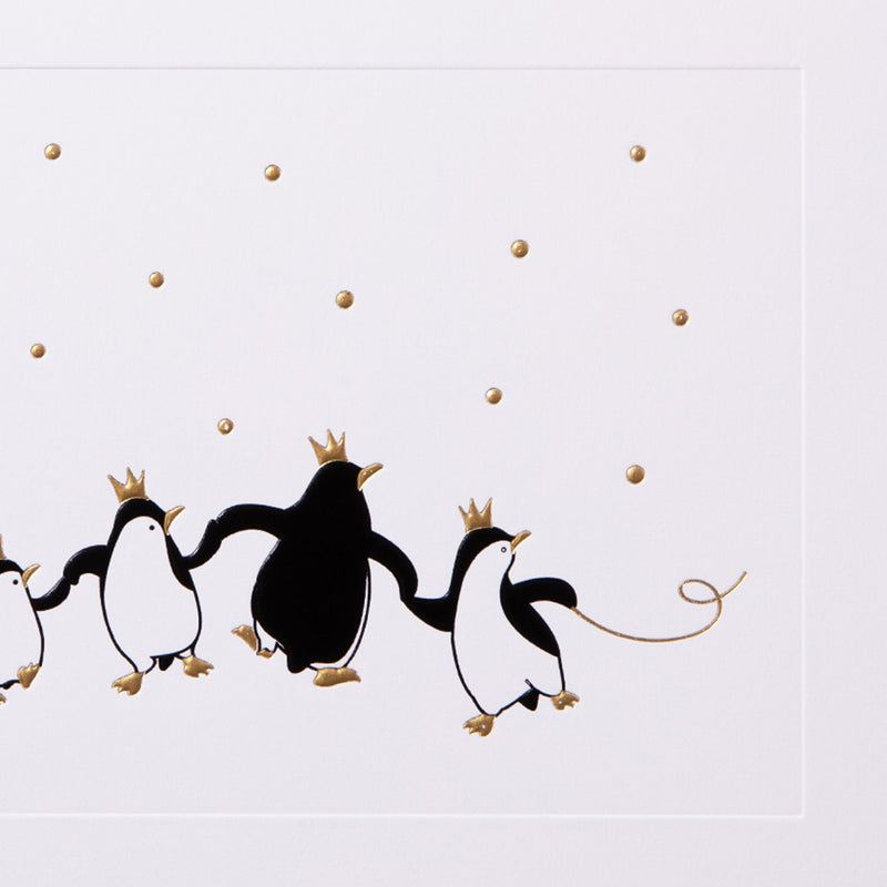 Penguin Parade Christmas Card