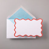 Terracotta Scallop Border Notecards