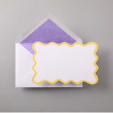 Mustard Scallop Border Notecards