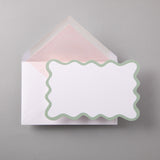 Sage Scallop Border Notecards