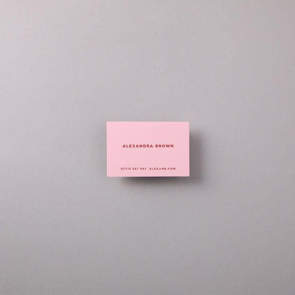 Letterpress Business Card - Classic Design Coloured