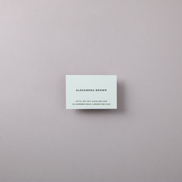 Thermography Business Card - Classic Coloured Design