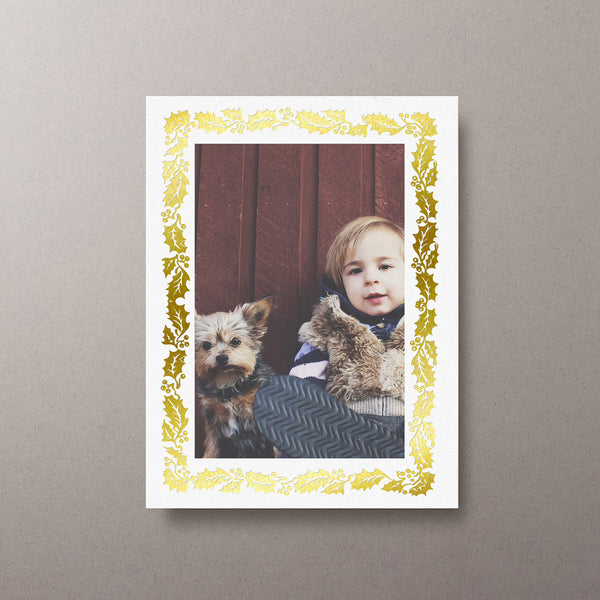 Gold Holly Frame Portrait